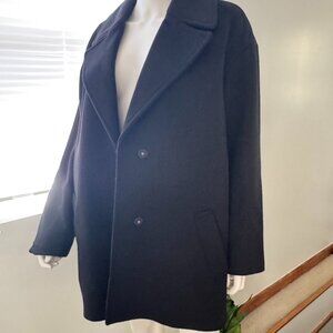 EXPRESS Black Mid-Length Wool Pea Coat Women's Size Medium